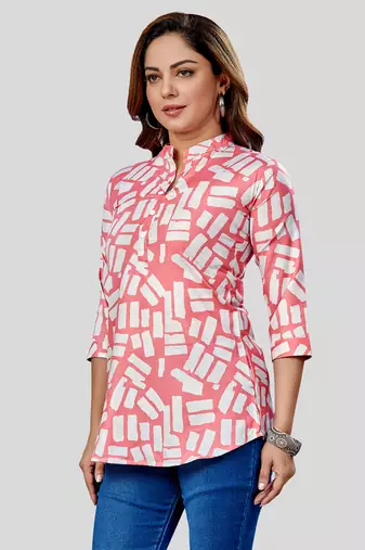  rayon printed short kurti