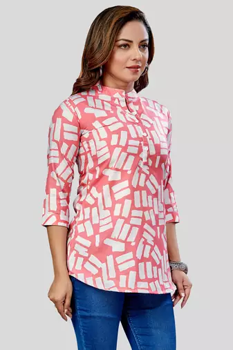  rayon printed short kurti