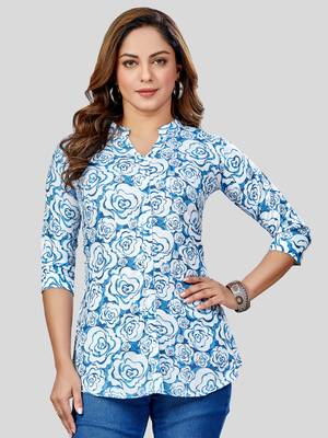  rayon printed short kurti 1