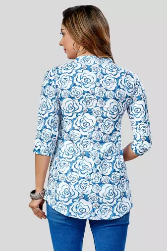 rayon printed short kurti