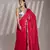 Red partywear satin rangoli saree