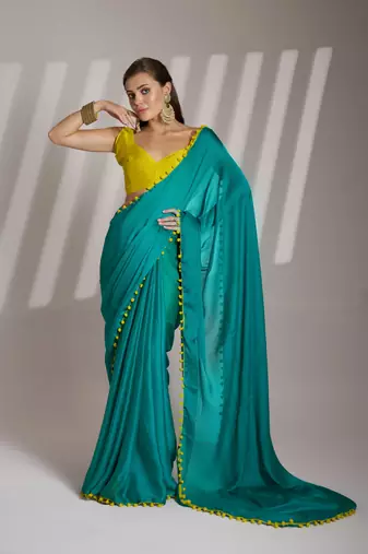 Rama partywear chiffon saree