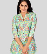 Saree swarg poly crepe printed short kurti