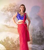 Gajri partywear chiffon saree