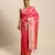 pink banarasi silk blend jacquard woven golden zari butta saree with blouse piece