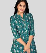Saree swarg poly crepe printed short kurti