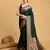 Green soft silk blend saree with zari woven 