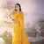Yellow partywear georgette c bllywood saree