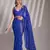 Blue partywear georgette c bllywood saree
