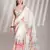 Off white partywear linen c bllywood saree