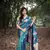 Rama wevon jari nandi moonga silk blend saree