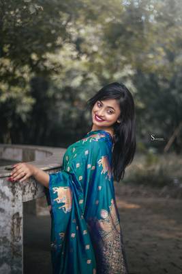 Rama wevon zari nandi moonga silk blend saree 3