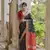 Black raw silk blend c wevon ikat ceremonial saree
