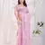 Pink jimmi choo c sequins embroidery work ethnic party saree