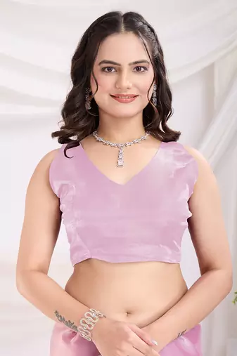 Pink jimmi choo c sequins embroidery work ethnic party saree