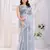 Grey jimmi choo c sequins embroidery work ethnic party saree