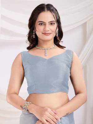 Grey jimmi choo c sequins embroidery work ethnic party saree 4