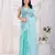 Sea green jimmi choo c sequins embroidery work ethnic party saree