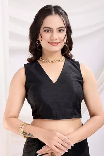 Black soft net c thread embroidery work girlie partywear saree