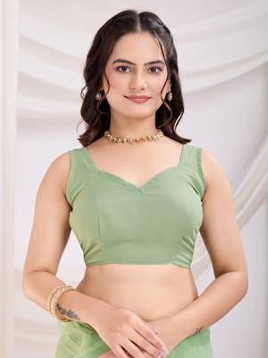 Pista soft net c thread embroidery work girlie partywear saree 4