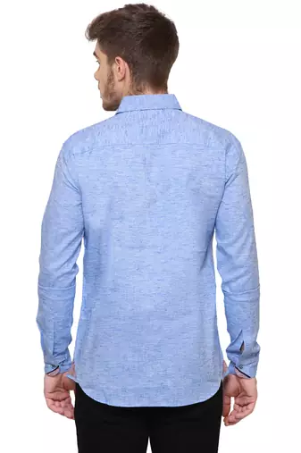 Men's slub linen cotton casual shirt | full sleeves shirt for men