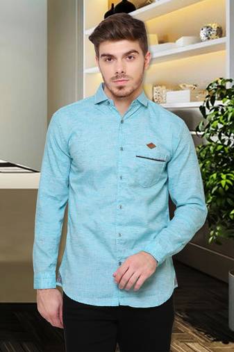 Men's slub linen cotton casual shirt | full sleeves shirt for men