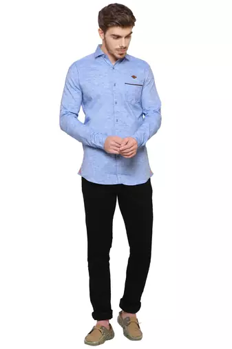 Men's slub linen cotton casual shirt | full sleeves shirt for men