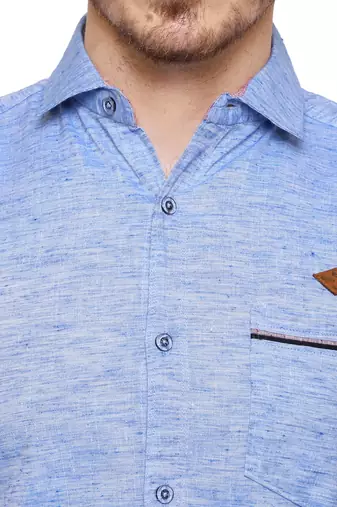 Men's slub linen cotton casual shirt | full sleeves shirt for men