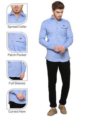 Men's slub linen cotton casual shirt | full sleeves shirt for men 5