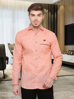 Men's slub linen cotton casual shirt | full sleeves shirt for men 1