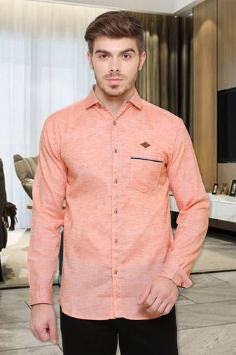 Men's slub linen cotton casual shirt | full sleeves shirt for men