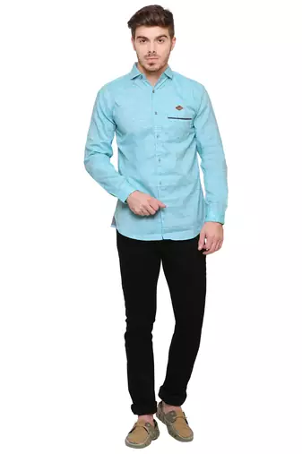 Men's slub linen cotton casual shirt | full sleeves shirt for men