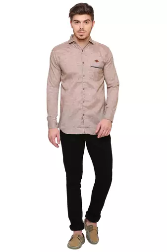 Men's slub linen cotton casual shirt | full sleeves shirt for men