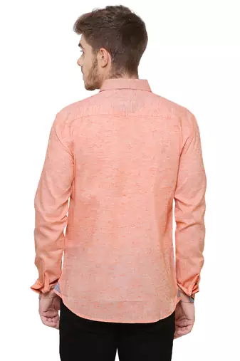 Men's slub linen cotton casual shirt | full sleeves shirt for men