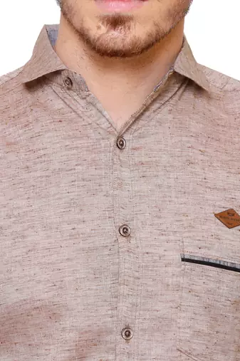 Men's slub linen cotton casual shirt | full sleeves shirt for men