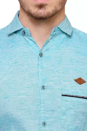 Men's slub linen cotton casual shirt | full sleeves shirt for men