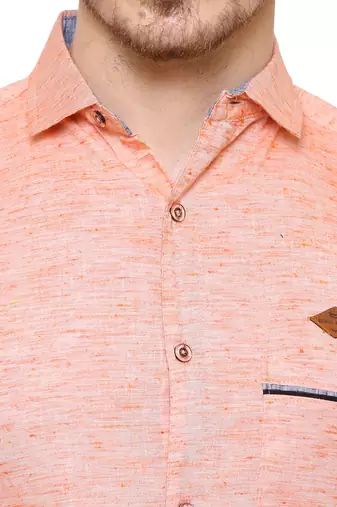 Men's slub linen cotton casual shirt | full sleeves shirt for men