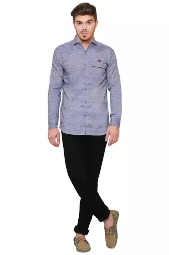 Men's slub linen cotton casual shirt | full sleeves shirt for men