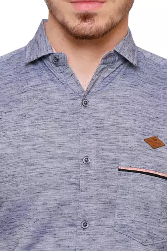 Men's slub linen cotton casual shirt | full sleeves shirt for men