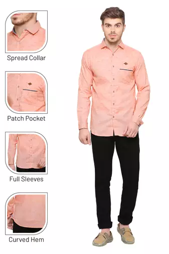 Men's slub linen cotton casual shirt | full sleeves shirt for men