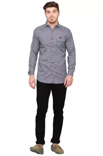 Men's Slub Linen Cotton Casual Shirt | Full Sleeves Shirt for Men