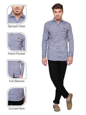 Men's slub linen cotton casual shirt | full sleeves shirt for men 5