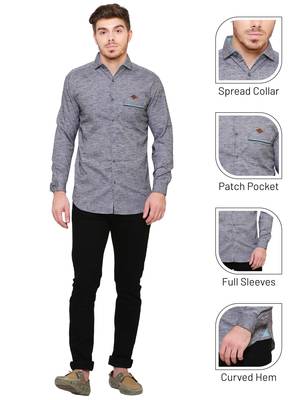 Men's Slub Linen Cotton Casual Shirt | Full Sleeves Shirt for Men 5