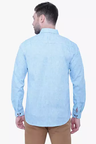 Men's slub linen cotton casual shirt | full sleeves shirt for men
