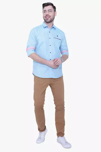 Men's slub linen cotton casual shirt | full sleeves shirt for men