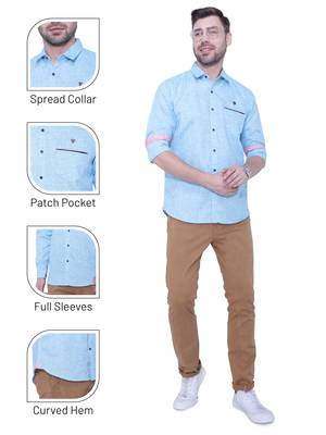 Men's slub linen cotton casual shirt | full sleeves shirt for men 5