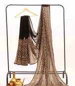 Beige kashmiri embroidered saree