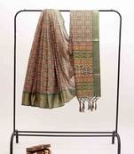 Mehendi patola art silk saree