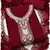 red georgette salwar suit dress material with embroidered neck