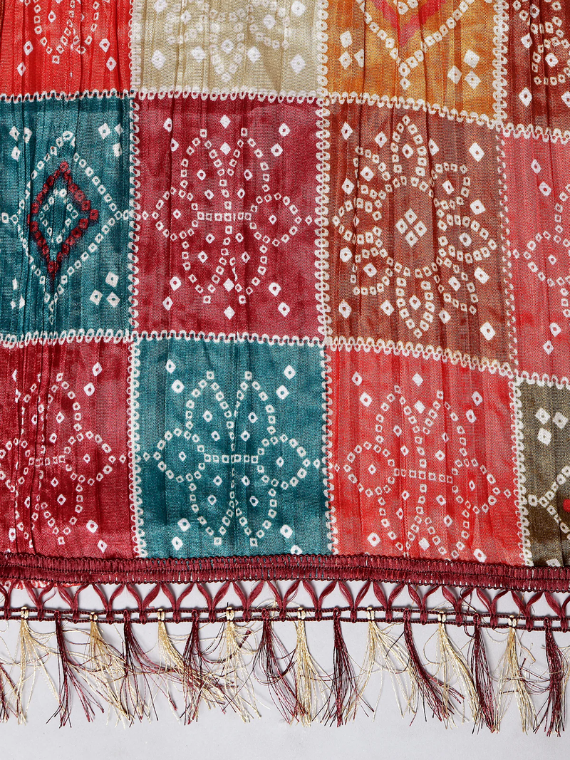 Women's Bandhej Chinon Silk Dupatta